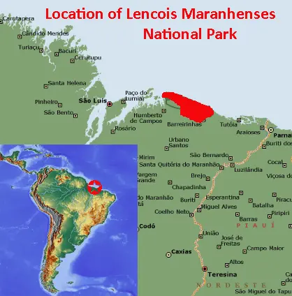 Lencois-Maranhenses-National-Park-Location-Map