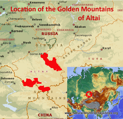 altai mountains map