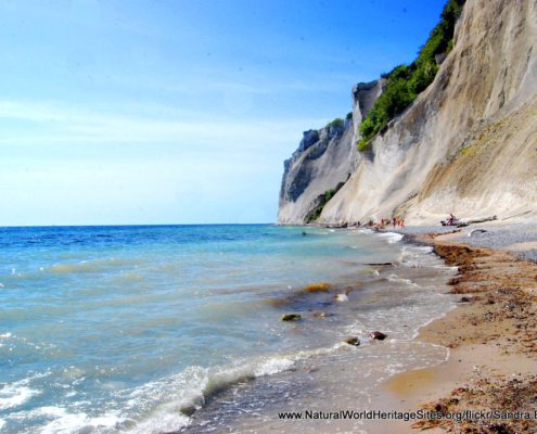 Exposed cliffs at Møns Klint UNESCO world heritage site in Denmark