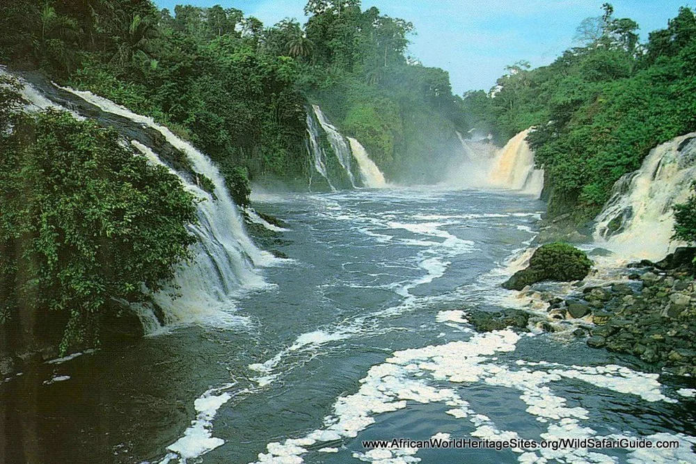 The spectacular Kongou Waterfalls in Ivindo National Park UNESCO world heritage site in Gabon, Africa