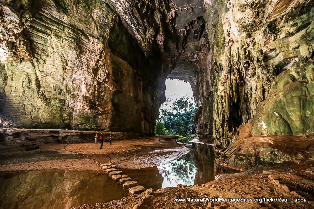 An underground section of the Peruaçu River Canyon UNESCO world heritage site in Brazil An underground section of the Peruaçu River Canyon UNESCO world heritage site in Brazil